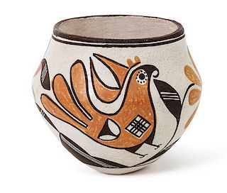 Lucy M. Lewis (1898-1992), Acoma Height 3 3/4 x diameter 4 3/4 inches.