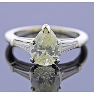 14k Gold 1.67ct Pear Diamond Engagement Ring