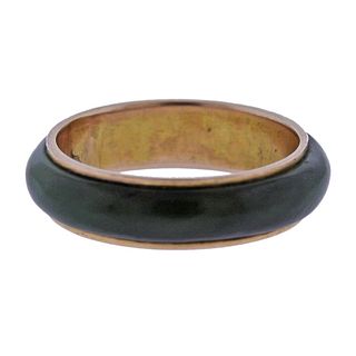 14k Gold Nephrite Band Ring