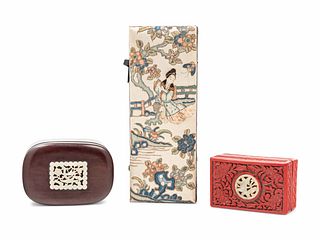 Three Chinese Covered Boxes