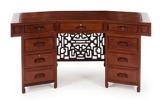 A Large Chinese Rosewood Writing Desk