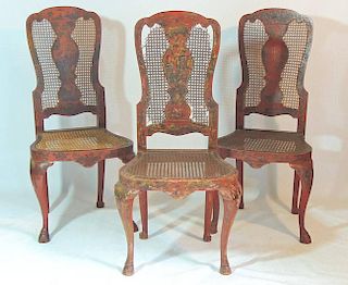 Three Queen Anne-style Side Chairs
