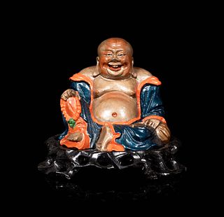 A Chinese Lacquer Figure of Mile Buddha