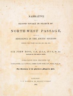 ROSS, JOHN, SIR. Narrative of a Second Voyage in Search of a North-West Passage... London, 1835. First ed, lg. paper ed.