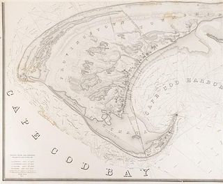 (MAP) UNITED STATES BUREAU OF TOPOGRAPHICAL ENGINEERS. A Map of the Extremity of Cape Cod.. Wash, 1836. Lg. 4-sheet eng. map.