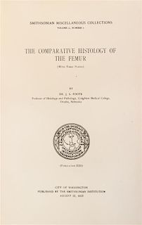 * (ORTHOPEDICS) SMITHSONIAN CONTRIBUTIONS TO KNOWLEDGE. The Comparative Histology of the Femur. Wash, 1913-1916.