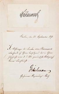 * (CIVIL WAR, AUTOGRAPH ALBUM) Album of clipped signatures, Robert E. Lee, Harriet Beecher Stowe, William Sherman and others.