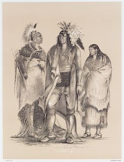 CATLIN, GEORGE, after. Four reproduction sepia-toned prints from The North American Indian Portfolio, 1848.