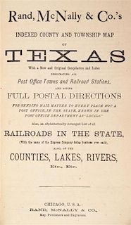* (MAP) Indexed County and Township Map of Texas. Chicago, c. 1904.