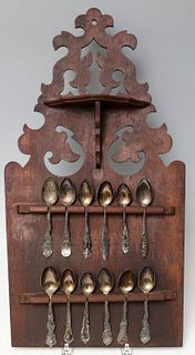 Spoon Rack and Silver Spoons