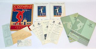 1932 Olympic Programs and Ephemera