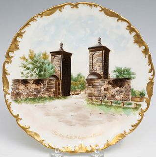 Limoges Plate with Florida Scene