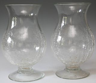 Crackle Glass Candle Holders