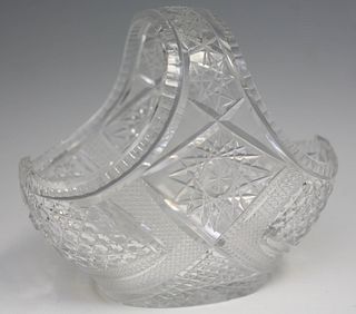 Brilliant Cut Glass Basket