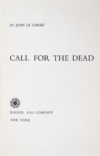 LE CARRE, JOHN. Two first US editions: Call for the Dead, NY, 1962, and A Murder of Quality, NY, 1962.