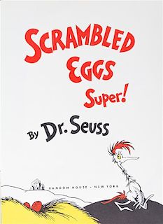 (CHILDREN'S) SEUSS, DR. Two first editions: If I Ran the Zoo, NY, 1950, and Scrambled Eggs Super! NY, 1953.