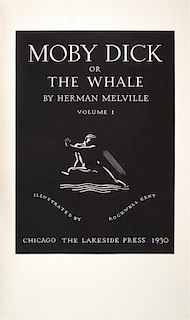 (LAKESIDE PRESS) MELVILLE, HERMAN. Moby Dick. Chicago, 1930. 3 vols. 1/1,000 sets.