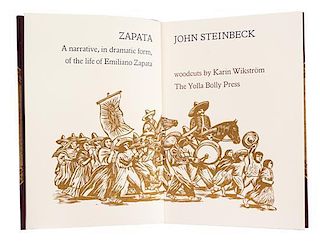 (YOLLA BOLLY PRESS) STEINBECK, JOHN. Zapata... [Covelo, CA, 1991] Limited, signed by the illust.