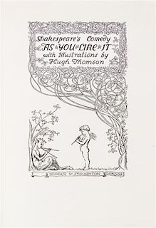 SHAKESPEARE, WILLIAM. Shakespeare's Comedy As You Like It. London, [1909]. Limited, signed.