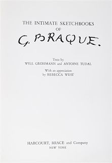 BRAQUE, GEORGE. The Intimate Sketchbooks of G. Braque. New York, (1955). First US edition.