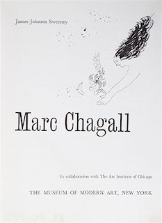 (CHAGALL, MARC) SWEENEY, JAMES JOHNSON. Marc Chagall. New York, (1946). Signed by Chagall.