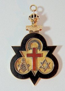 Rose Gold Masonic Pendant