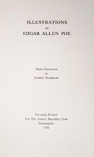 * (BEARDSLEY, AUBREY) POE, EDGAR ALLEN. Illustrations to Edgar Allen Poe. Indianapolis, 1926. Limited, with 5 loose plates laid