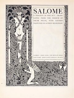 * (BEARDSLEY, AUBREY) WILDE, AUBREY. Salome. London and NY, 1907. 16 plates by Beardsley.