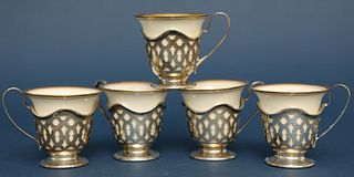 Sterling and Lenox Demitasse Cups