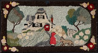 Little Red Riding Hood Hooked Rug