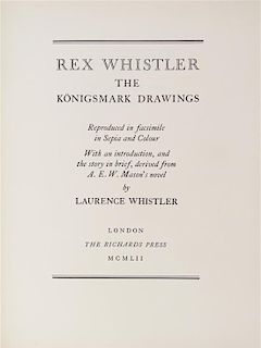 (WHISTLER, REX) VARIOUS. A collection of 10 works illustrated by Rex Whistler, with one biography (11).