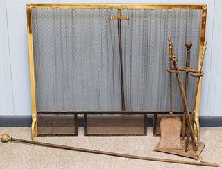 Fireplace Tools and Screen