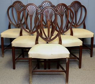 Eight Shieldback Dining Chairs