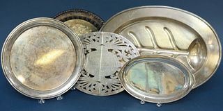 Five Silver Plated Trays