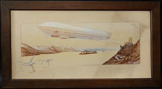 Ernest Montaut Zeppelin Print