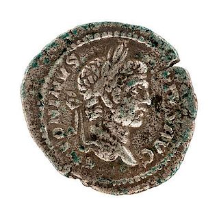 * Roman Empire (circa 178-217 CE), Silver Denarius