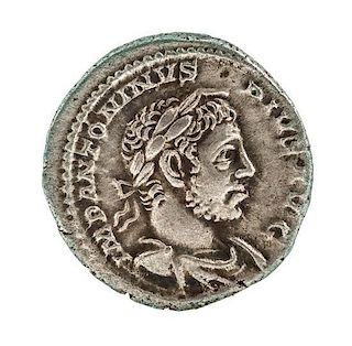 * Roman Empire (circa 220 CE), Silver Denarius
