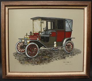 Painting of a Ford Model T