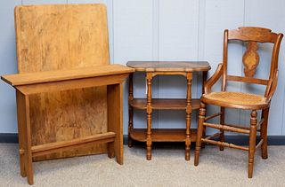 Three End Tables and Chair