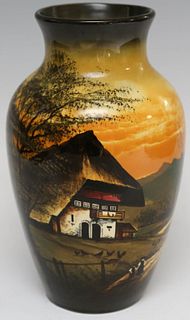 German Painted Pottery Vase