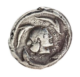 * Sicily, Deinomenid Tyranny (circa 478-467 BCE),  Silver Tetradrachm