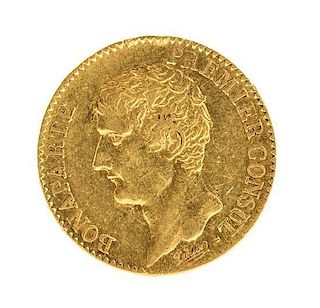 * France Consulate (1803 CE), Gold 20 Franc