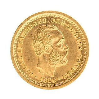 * Kingdom of Sweden (1899 CE), Gold 5 Kroner