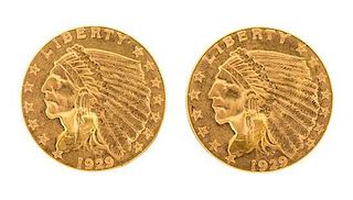 * United States of America (1929), A Pair of $2.50 Gold Indian Heads