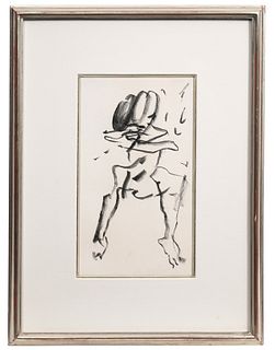Attr. to Willem de Kooning 'Clam Digger' Drawing