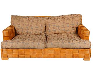 Donghia Woven Rattan 'Block Island' Sofa