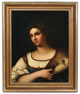 19th Ct. Depiction of 'La Fiorentina' Oil Painting