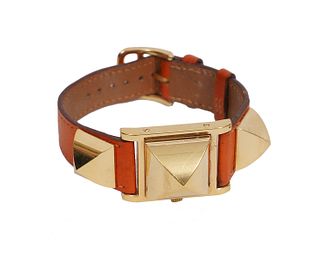 Hermes Vintage Medor Gold Plated Watch