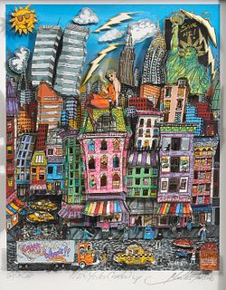 Charles Fazzino 'New York's Crackin' Up' Op Art