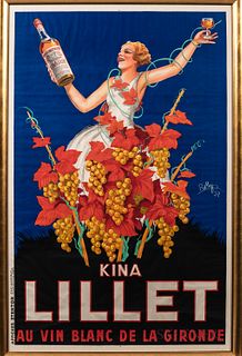 Robert Wolff (aka Robys) "Kina Lillet Au Vin Blanc De La Gironde" Advertising Color Lithograph